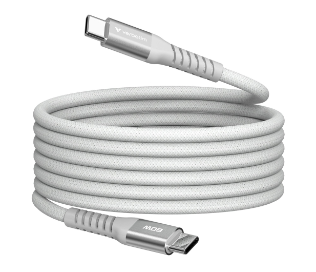 Verbatim Sync & Charge USB-C to USB-C 60W Magnetic 120 cm - Grey - 1340234 - zdjęcie